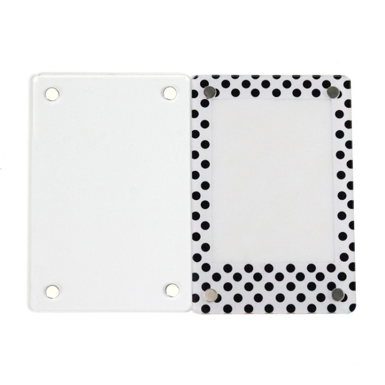 

3 PCS 3 Inch Photo Acrylic Photo Frame Refrigerator Magnetic Sticker For Polaroid(Wave Point)