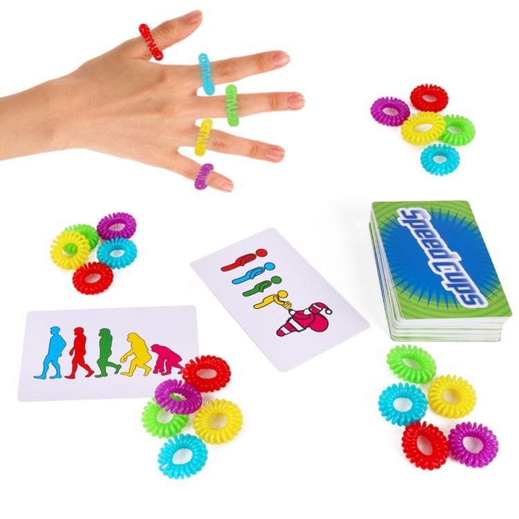 

Finger Ring Game Rubber Finger Ring Board Game Toy Parent-Child Interactive Toy