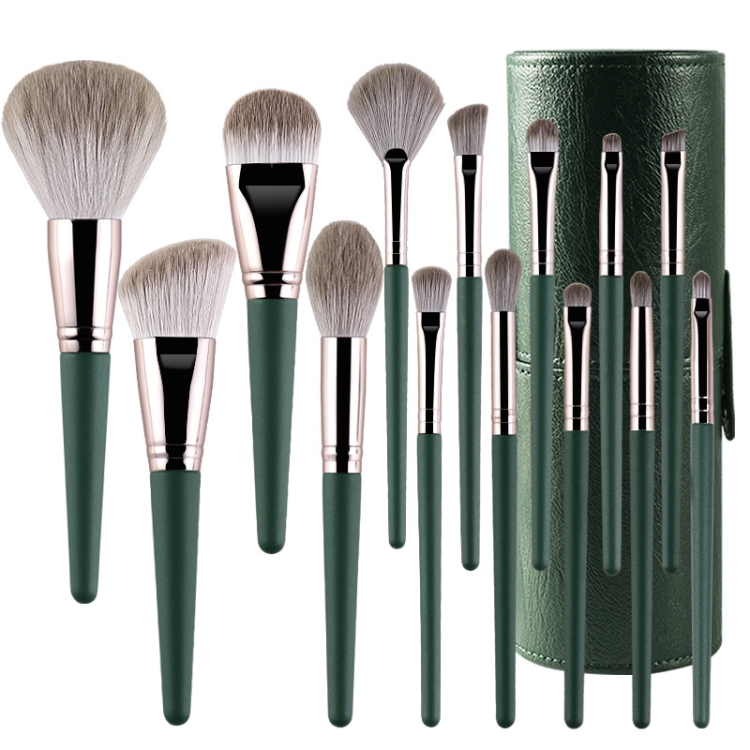 

Soft Wooden Handle Makeup Brush Beauty Tools, Specification: With Brush Bucket