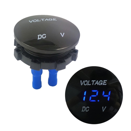 

DC12-24V Automotive Battery DC Digital Display Voltage Meter Modified Measuring Instrument(Blue Light)