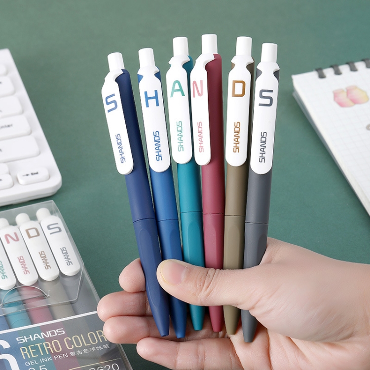 

2 Boxes SHANDS Hand Account Pen Colorful Quick-Drying Press Neutral Pen Student Tag Pen(S620 )