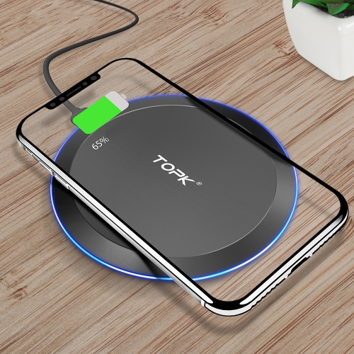 

TOPK B46W 10W Max Fast Wireless Charger, Colour: Black + 0.5m Cable