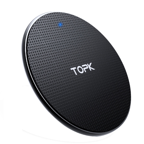 

TOPK B01W 10W / 7.5W / 5W Grid Mobile Phone Wireless Charger, Colour: Black + 1m Cable