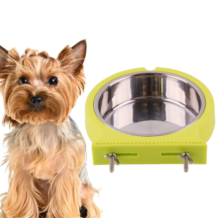 

Stainless Steel Pet Bowl Hanging Bowl Anti-Overturning Dog Cat Bowl Feeder, Specification: Small (Pink)