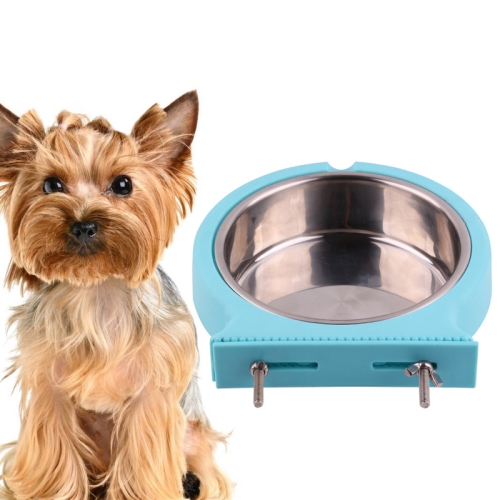 

Stainless Steel Pet Bowl Hanging Bowl Anti-Overturning Dog Cat Bowl Feeder, Specification: Small (Green)