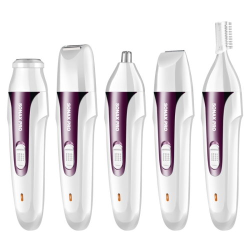 

SPORTSMAN SM-420 Electric Mini Shaving Knife Eyebrow Trimmer Multifunctional Nose Hair Trimmer(White Purple)