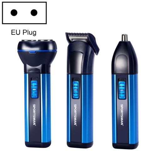 

SPORTSMAN SM-501G 3 In 1 Men Double-Blade Razor Nose Hair Trimmer EU Plug(Blue)