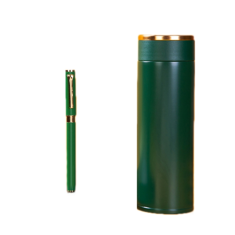 

Thermos Cup And Pen Set Corporate Business Gifts(Green)