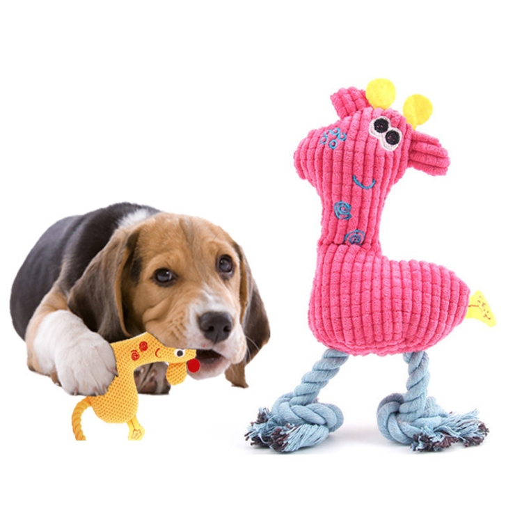 

3 PCS Pet Plush Toys For Cats And Dogs Plush Corn Kernels Deer Vocal Dog Toy(Rose Red)