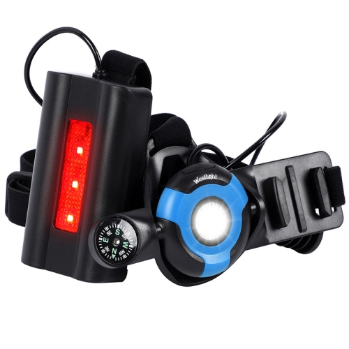 

WEST BIKING YP0701264 Outdoor Sports Running Light With Compass Camera Buckle Night Running Highlight Chest Warning Light(Black+Blue)