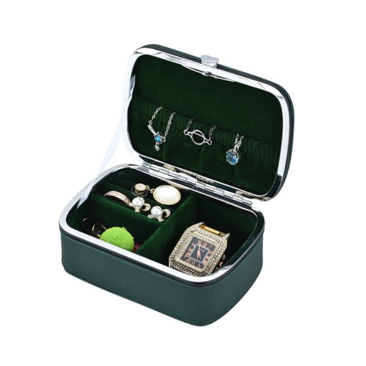 

HN-001 PU Portable Ring Earring Necklace Jewelry Storage Box(Ink)