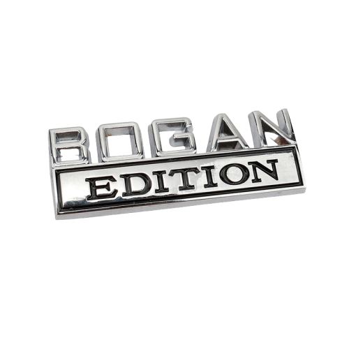 

2 PCS Modified Side Door Metal Car Stickers Bogan Edition Label Leaf Board Nameplate Label(Silver Black)