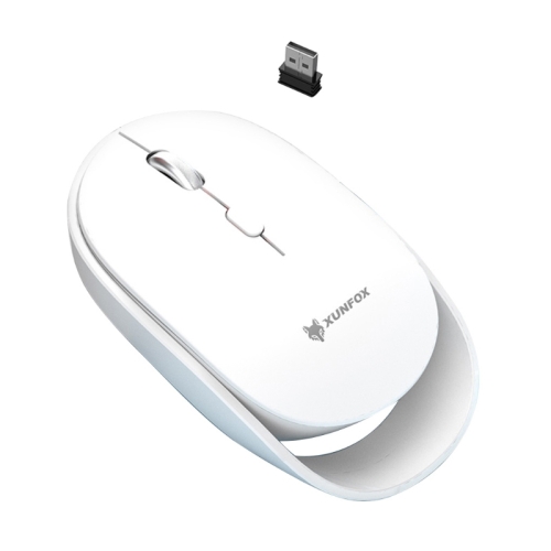 

XUNSVFOX XYH60 1600 DPI 6-keys Charge Mute Wireless Mice, Colour: 2.4G Wireless White