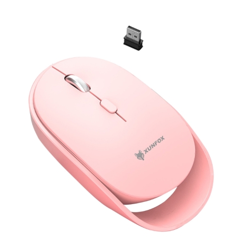 

XUNSVFOX XYH60 1600 DPI 6-keys Charge Mute Wireless Mice, Colour: 2.4G Wireless Pink