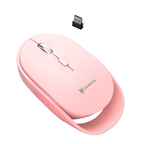 

XUNSVFOX XYH60 1600 DPI 6-keys Charge Mute Wireless Mice, Colour: 2.4G+Bluetooth Pink