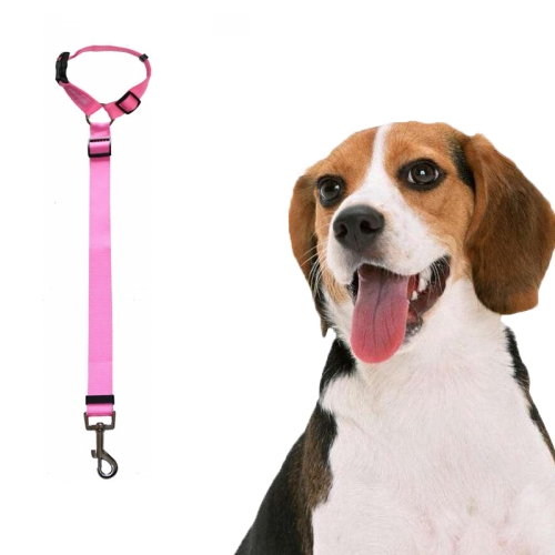 

4 PCS Pet Car Safety Rope Ring Dog Car Seat Belt Rear Seat Traction Rope(Pink)