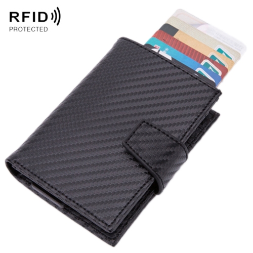 

RFID Antimagnetic Anti-Theft Aluminum Alloy Wallet(Carbon Fiber Black)