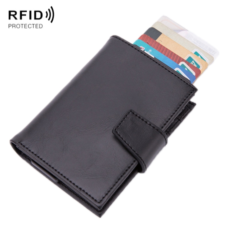 

RFID Antimagnetic Anti-Theft Aluminum Alloy Wallet(Mad Horse Black)