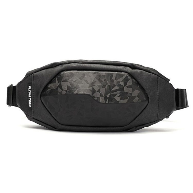 

FLYING TERN Outdoor Sports Chest Bag Mobile Phone Messenger Bag Polyhedral Hard Shell Waist Bag(Triangular Black)