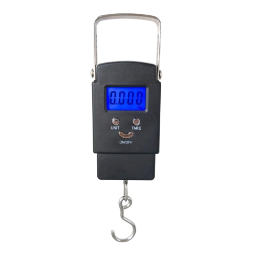 

Home Electronic Scales Portable Hand-held Scale Express Luggage Spring Scale(50kg Blue Backlight)