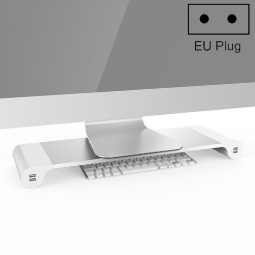 

A0.1 Aluminum Computer Display Bracket Multi USB Charging Computer Increase Base, Colour: EU Plug