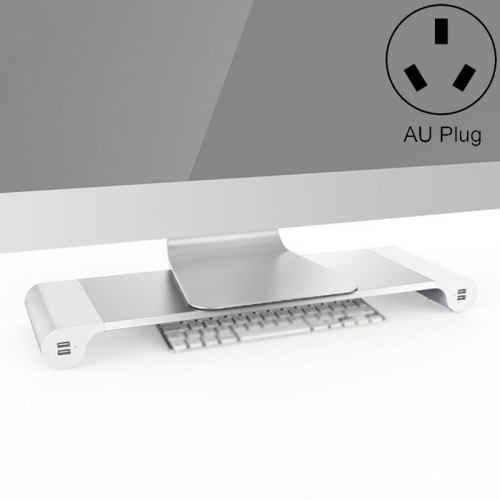 

A0.1 Aluminum Computer Display Bracket Multi USB Charging Computer Increase Base, Colour: AU Plug