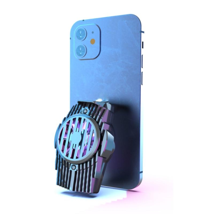 

X5 Snap-On Pure Metal Semiconductor Mobile Phone Radiator For 4.7-7.5 Inch Mobile Phones, with RGB Breathing Light(Black)