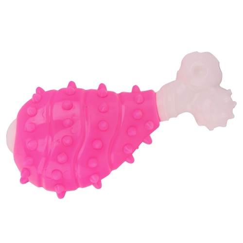 

2 PCS BG-W167 Pet Grinning And Chewing Interactive Chicken Leg Toys(Pink)