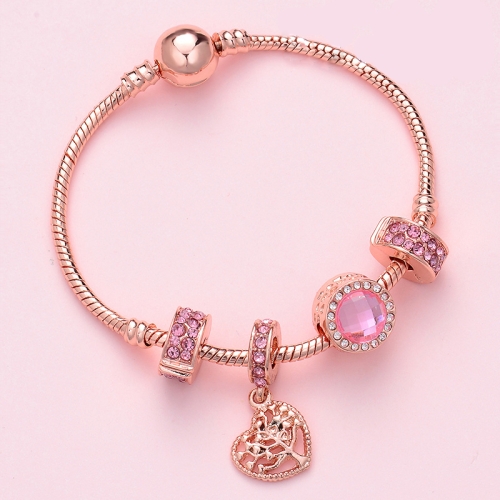 

SL130 18cm Women Rose Gold Beaded Bracelet