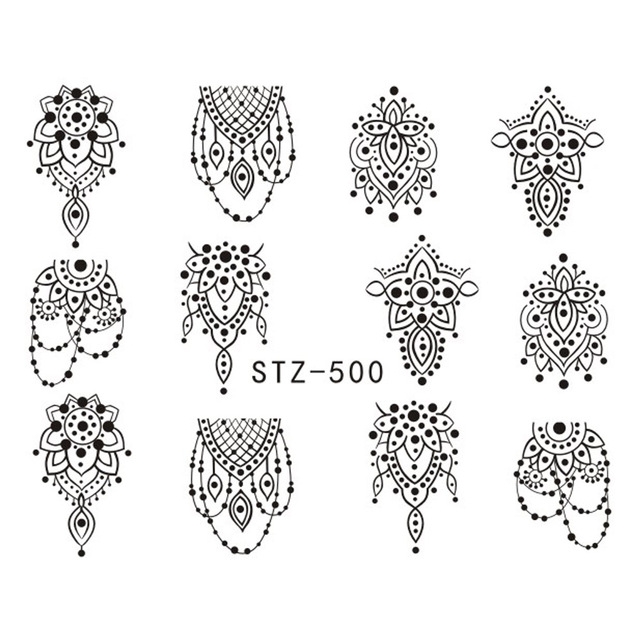 

3 PCS DIY Fashion Water Transfer Art Decals Nail Sticker(STZ500)