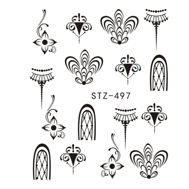 

3 PCS DIY Fashion Water Transfer Art Decals Nail Sticker(STZ497)