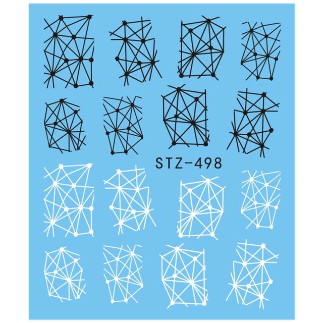 

3 PCS DIY Fashion Water Transfer Art Decals Nail Sticker(STZ498)