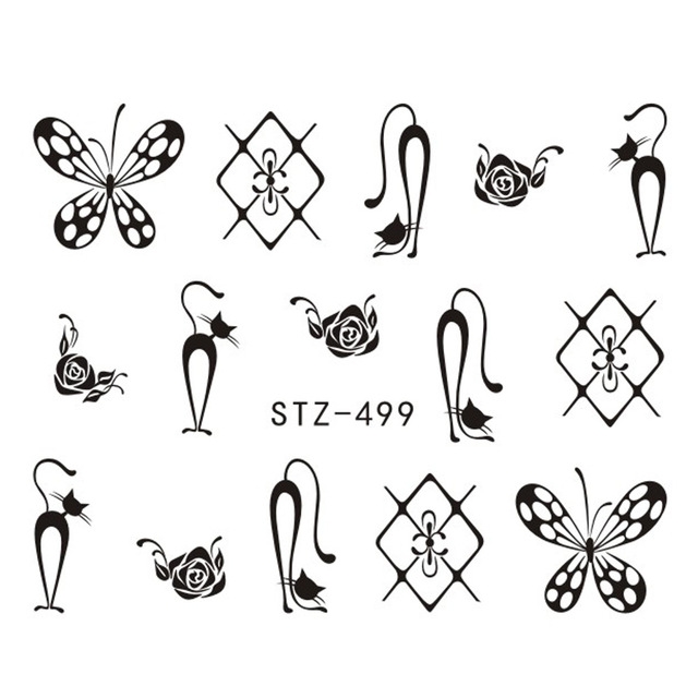 

3 PCS DIY Fashion Water Transfer Art Decals Nail Sticker(STZ499)
