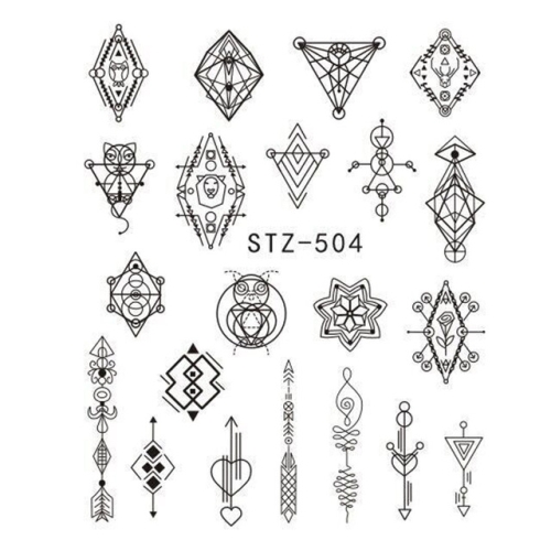 

3 PCS DIY Fashion Water Transfer Art Decals Nail Sticker(STZ504)