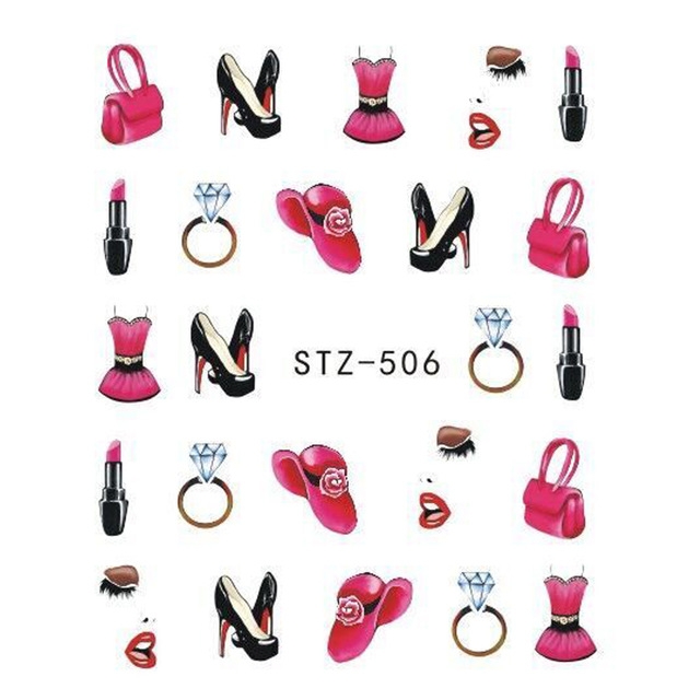 

3 PCS DIY Fashion Water Transfer Art Decals Nail Sticker(STZ506)