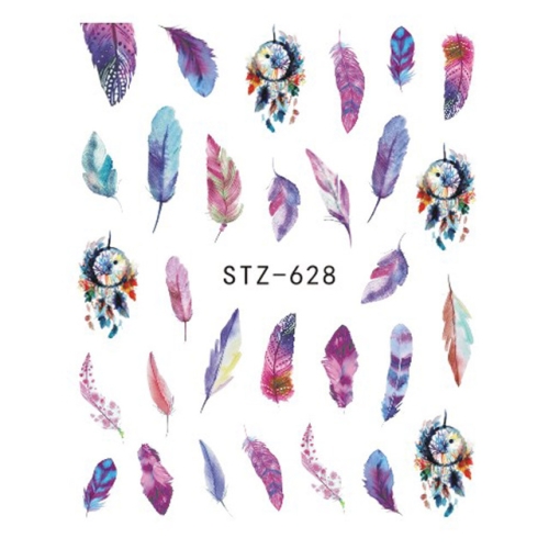 

3 PCS DIY Fashion Water Transfer Art Decals Nail Sticker(STZ628)