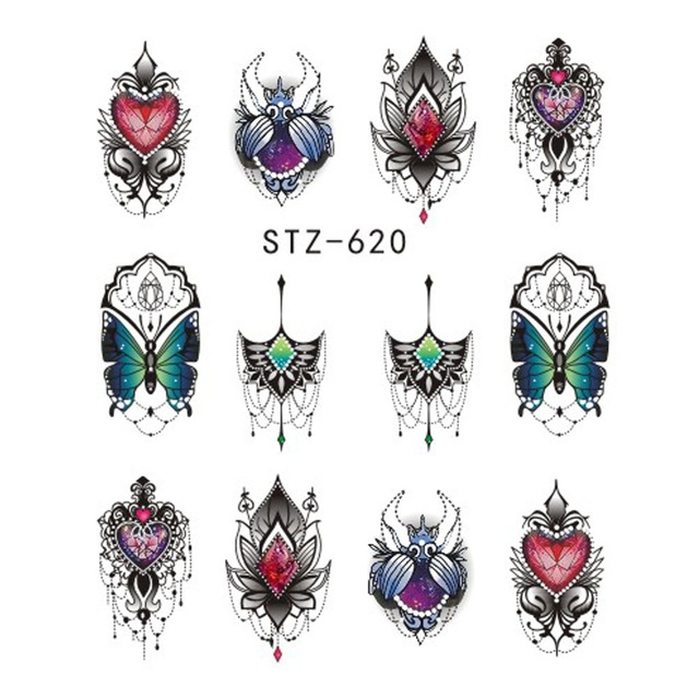 

3 PCS DIY Fashion Water Transfer Art Decals Nail Sticker(STZ620)