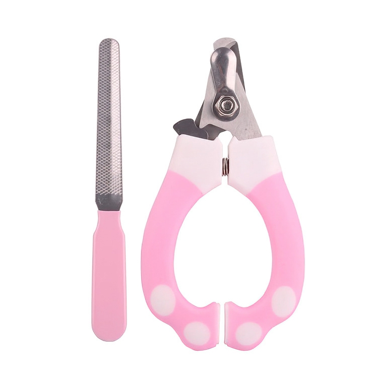 

2 Sets BG-W097 Pet Stainless Steel Nail Clipper Set, Specification: Large Pink