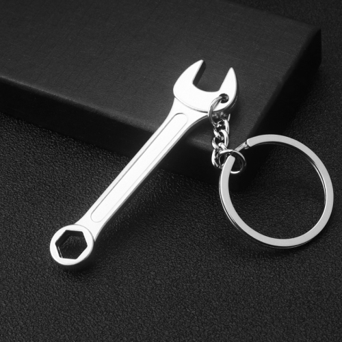 

10 PCS Tool Metal Keychain Car Key Ring Pendant, Colour: H-389 Hex Wrench