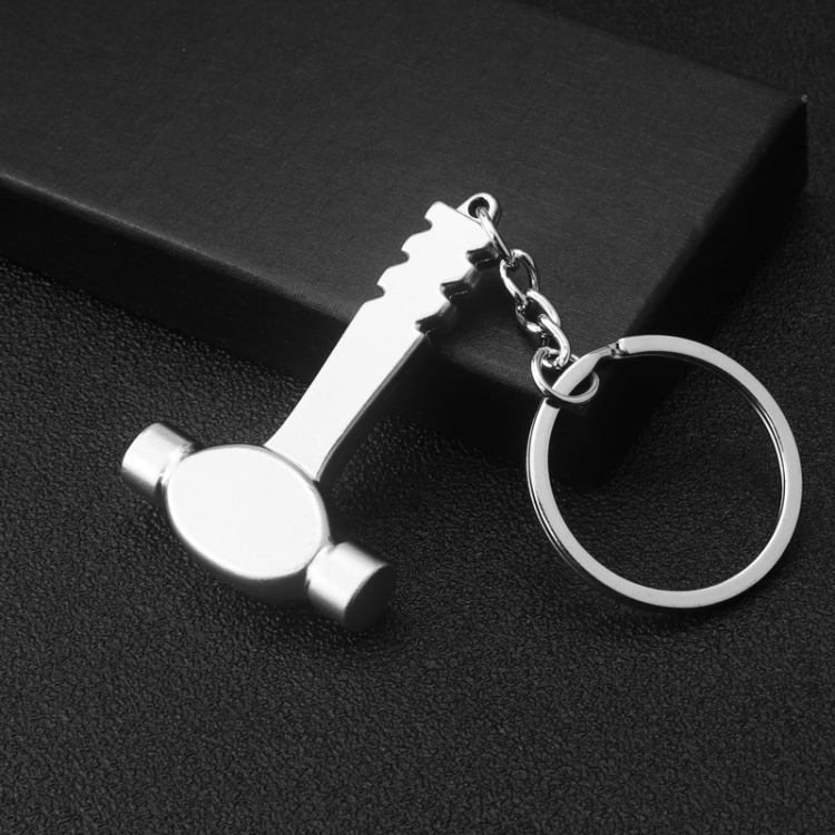 

10 PCS Tool Metal Keychain Car Key Ring Pendant, Colour: H-387 Hammer
