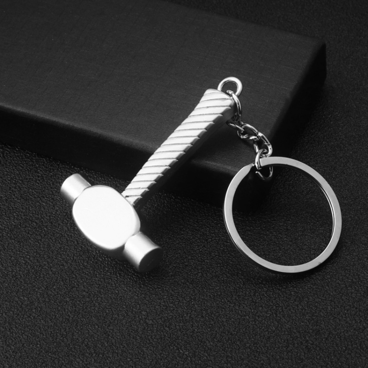 

10 PCS Tool Metal Keychain Car Key Ring Pendant, Colour: H-403 Glossy Hammer
