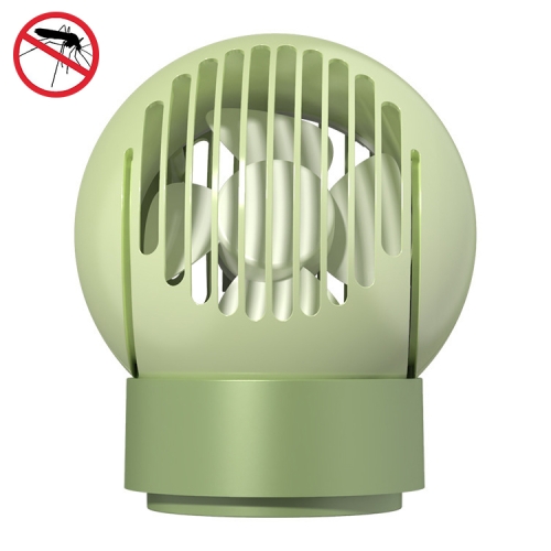 

4 In 1 Suction Electronic Mosquito Killer Remote Control Rotating Night Light Negative Ion Fan, US Plug(Green)
