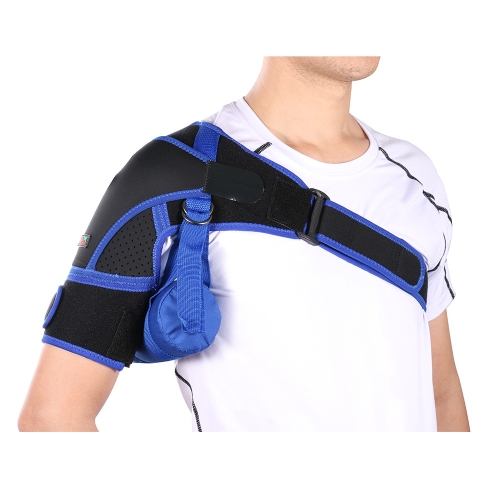 

G06 Four-Direction Adjustable Pressure And Breathable Shoulder Pad Sports Protective Gear，Style: Airbag Version L (Black And Blue)