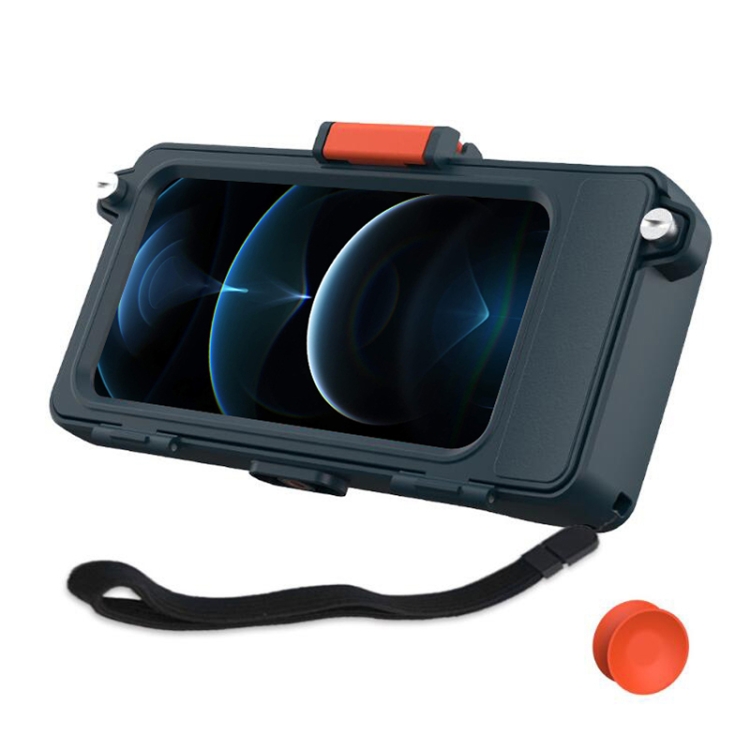 

H3 Universal Underwater Diving Waterproof Phone Case For Swimming And Taking Pictures For iPhone(Navy Blue)