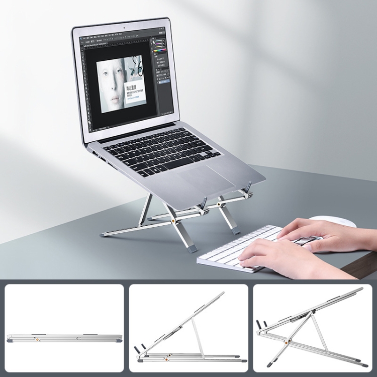 

Oatsbasf Z02 Laptop Increasing Cooling Bracket Aluminum Alloy Desktop Adjustable Bracket(Silver)