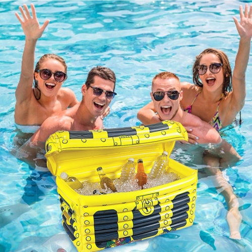 

Treasure Box Shaped Water Inflatable Cup Holder Party Pool Drink Fruit Iced Bucket, Size: 60 x 38 x 30cm