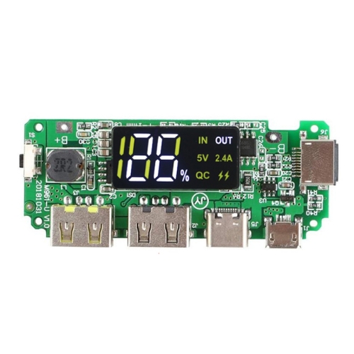 

5V 2.4A Charging Port Boost Module Dual USB Output Digital Display Charging Module