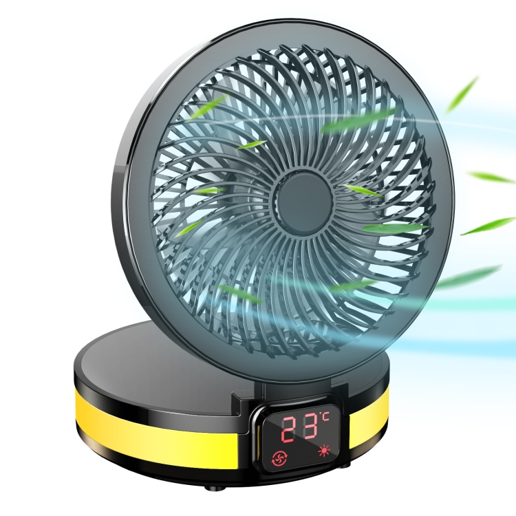 

USB Digital Desktop Fan Rotation Cycle Fan(Black)