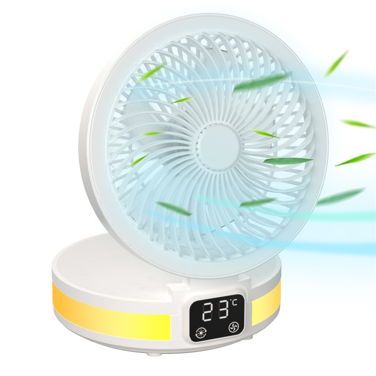 

USB Digital Desktop Fan Rotation Cycle Fan(White)