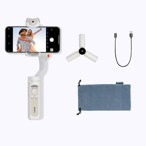 

Hohem ISteady V2 Smartphone 3-Axis Gimbal Stabilizer AI Visual Tracking LED Video Light,Style: White